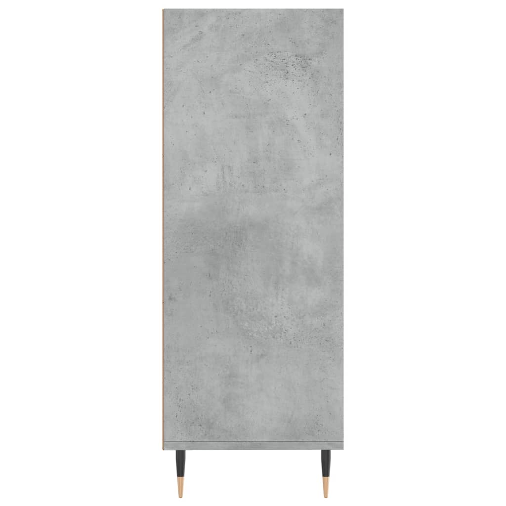 vidaXL Bücherregal Betongrau 69,5x32,5x90 cm Holzwerkstoff