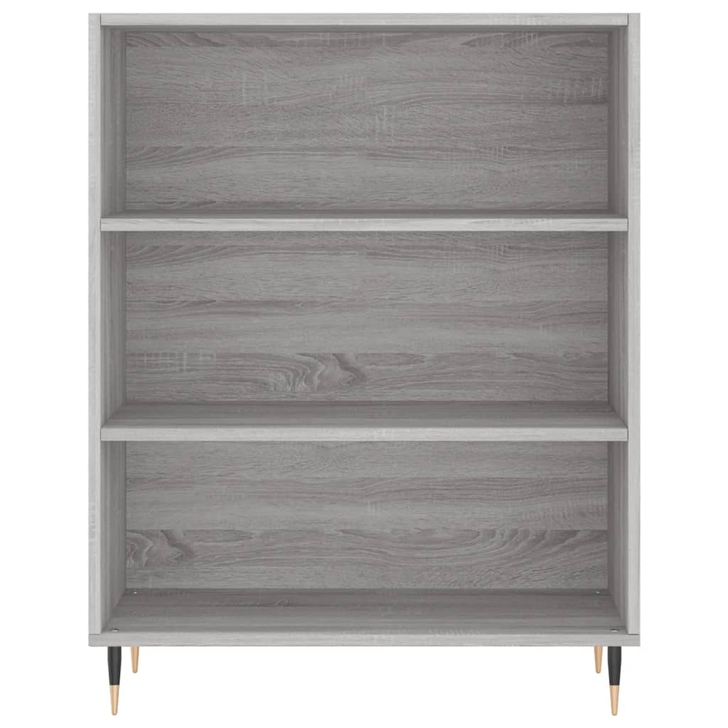 vidaXL Bücherregal Grau Sonoma 69,5x32,5x90 cm Holzwerkstoff