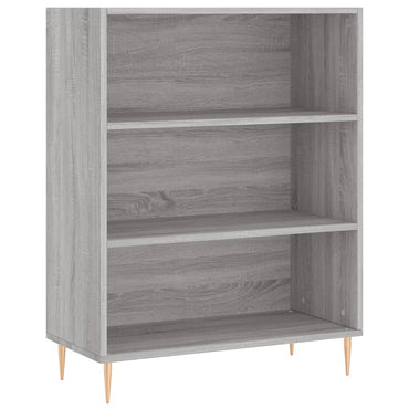 vidaXL Bücherregal Grau Sonoma 69,5x32,5x90 cm Holzwerkstoff