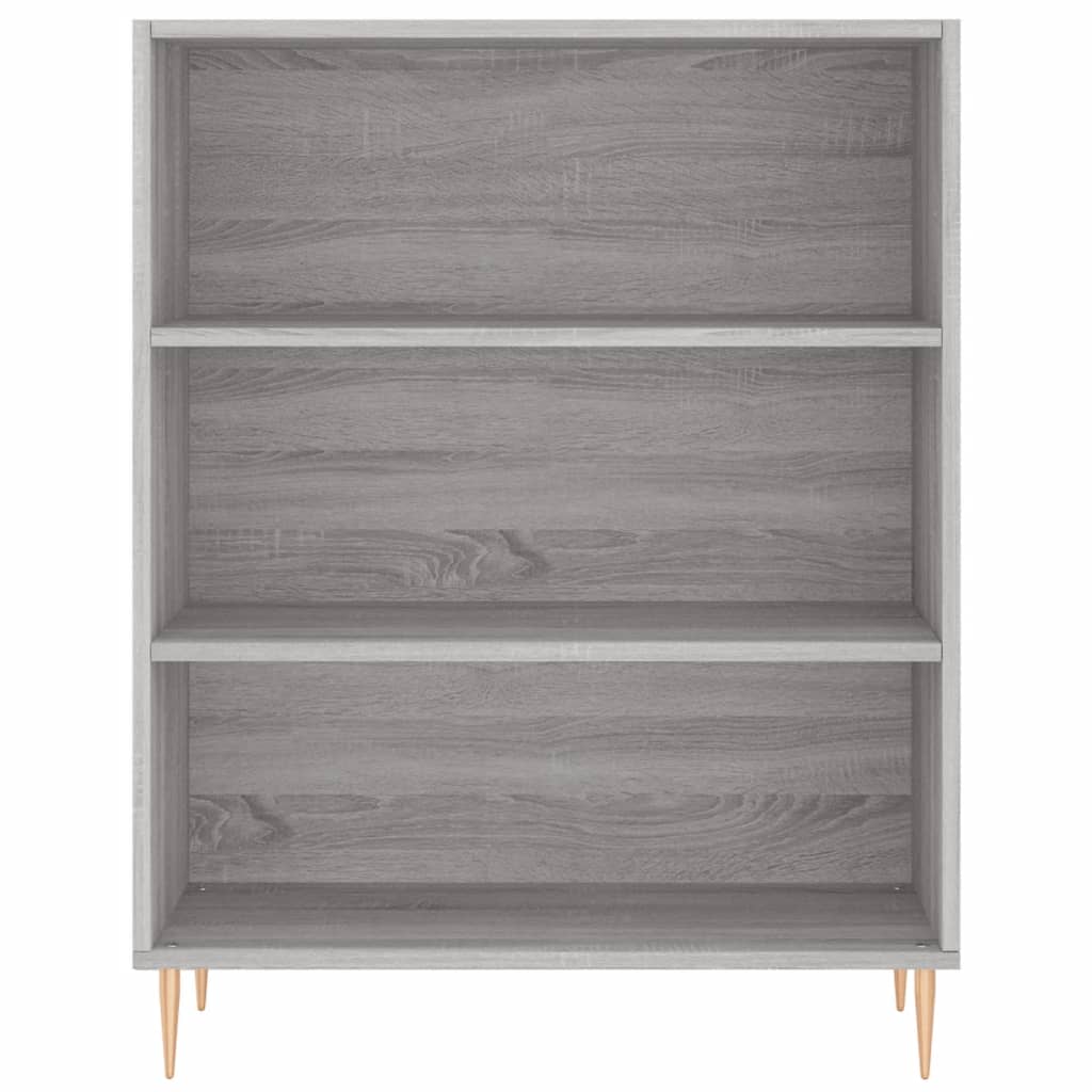 vidaXL Bücherregal Grau Sonoma 69,5x32,5x90 cm Holzwerkstoff