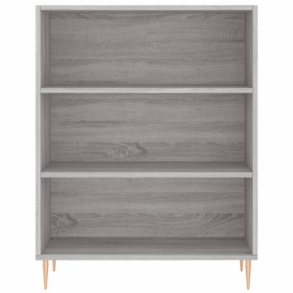 vidaXL Bücherregal Grau Sonoma 69,5x32,5x90 cm Holzwerkstoff