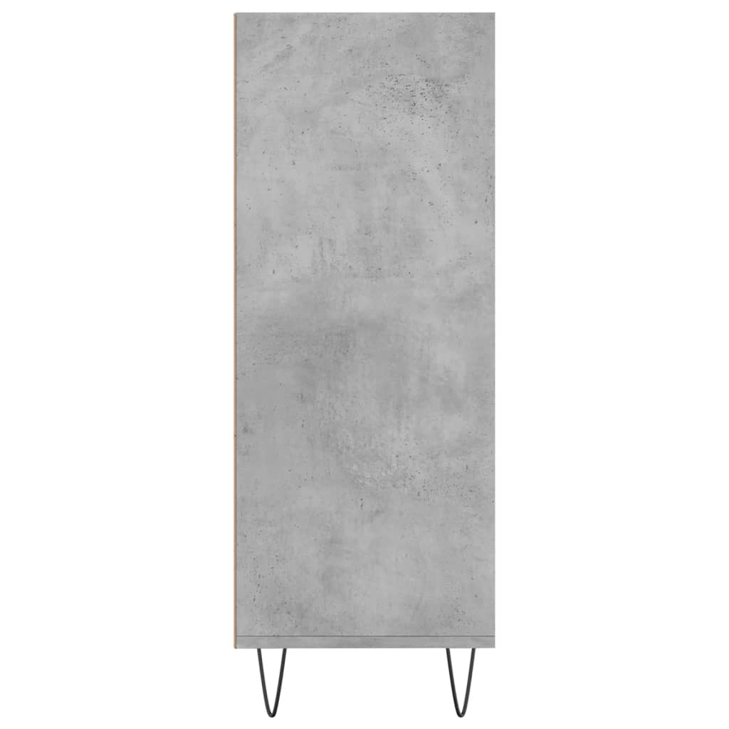 vidaXL Bücherregal Betongrau 69,5x32,5x90 cm Holzwerkstoff