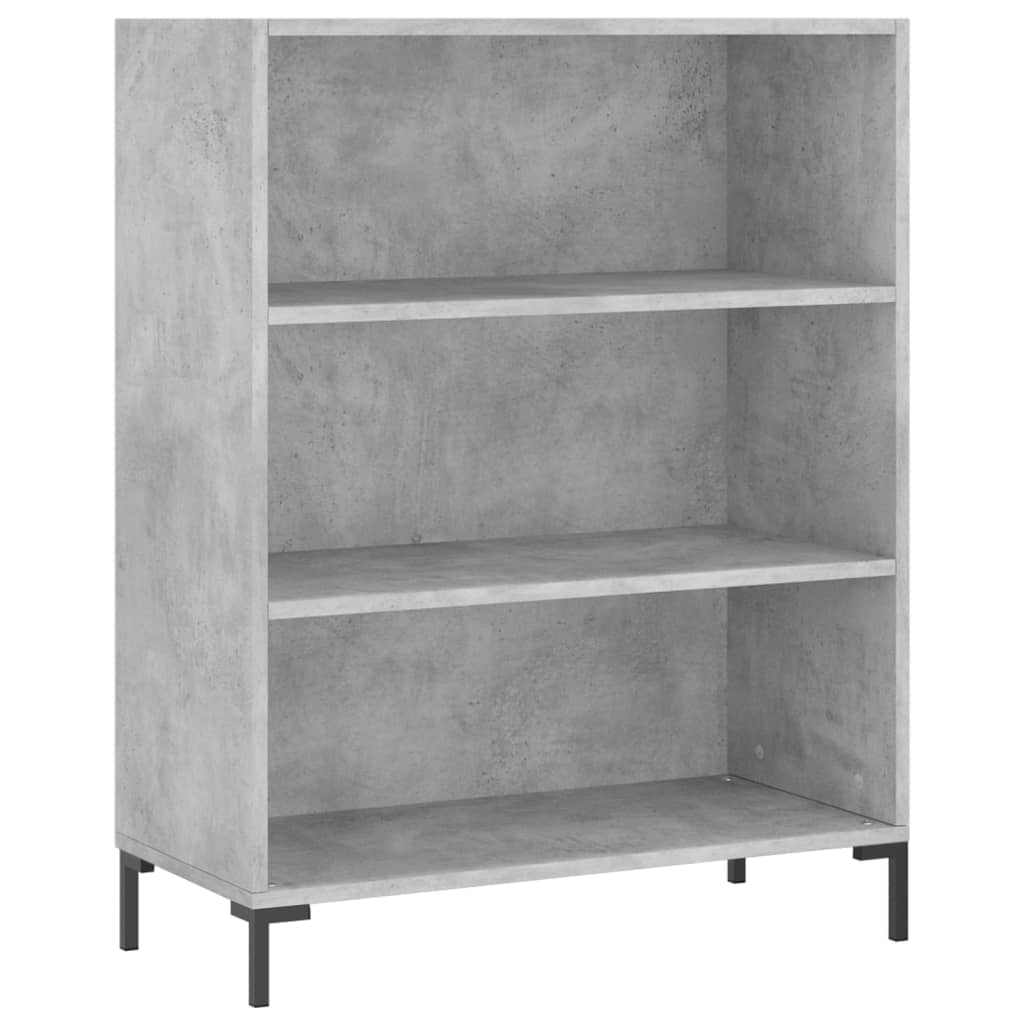 vidaXL Bücherregal Betongrau 69,5x32,5x90 cm Holzwerkstoff