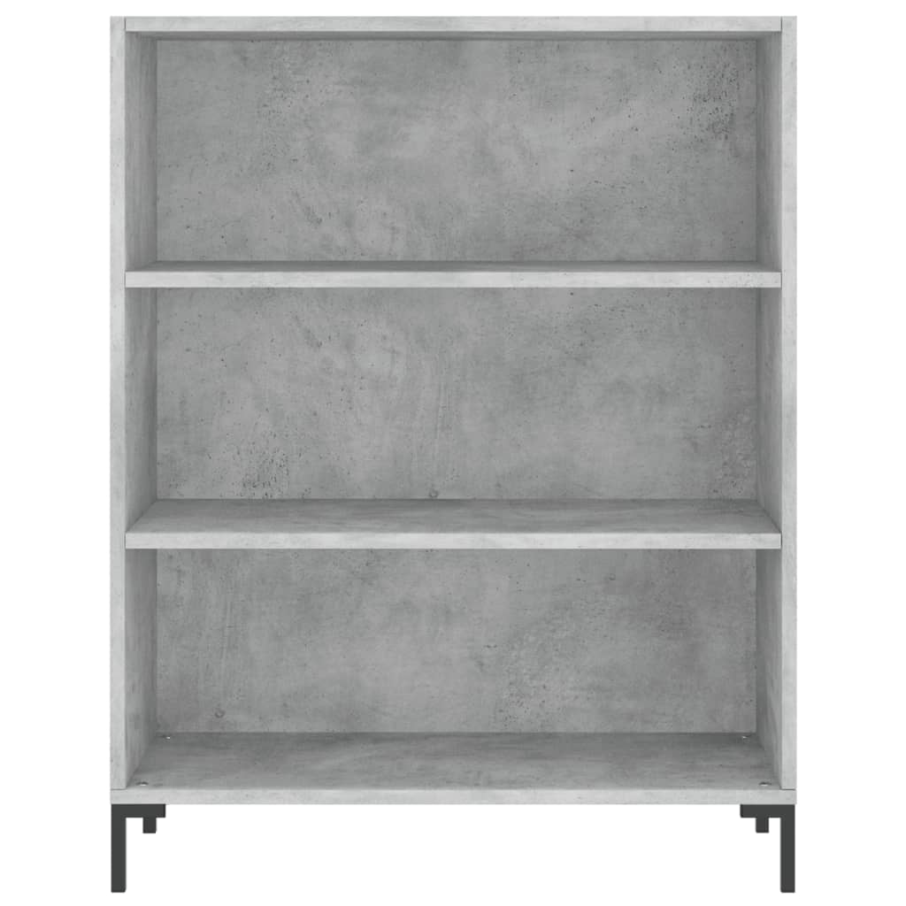 vidaXL Bücherregal Betongrau 69,5x32,5x90 cm Holzwerkstoff