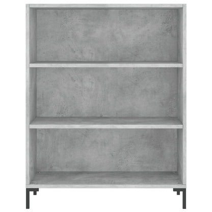 vidaXL Bücherregal Betongrau 69,5x32,5x90 cm Holzwerkstoff