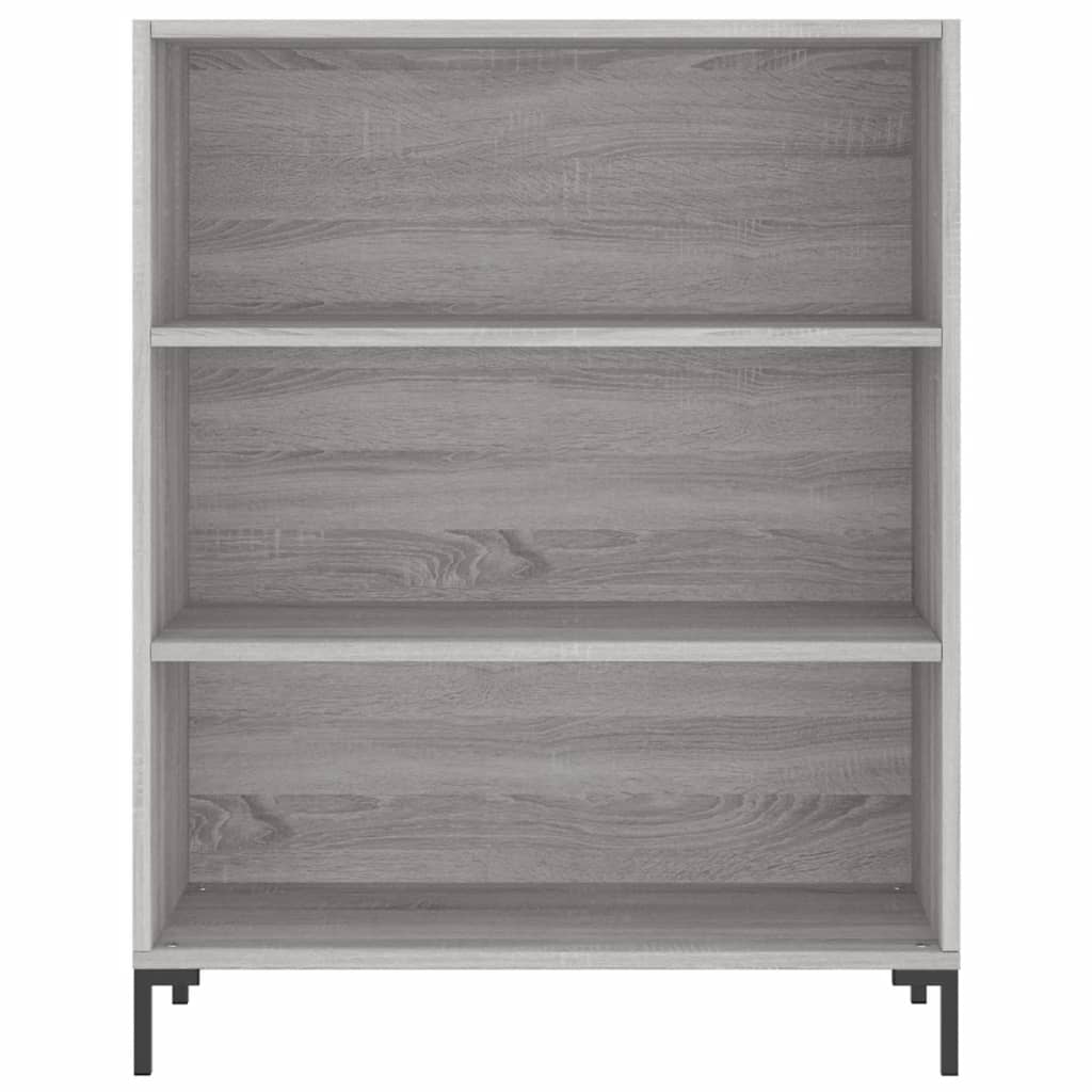 vidaXL Bücherregal Grau Sonoma 69,5x32,5x90 cm Holzwerkstoff