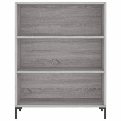 vidaXL Bücherregal Grau Sonoma 69,5x32,5x90 cm Holzwerkstoff