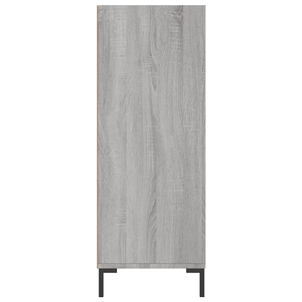 vidaXL Bücherregal Grau Sonoma 69,5x32,5x90 cm Holzwerkstoff