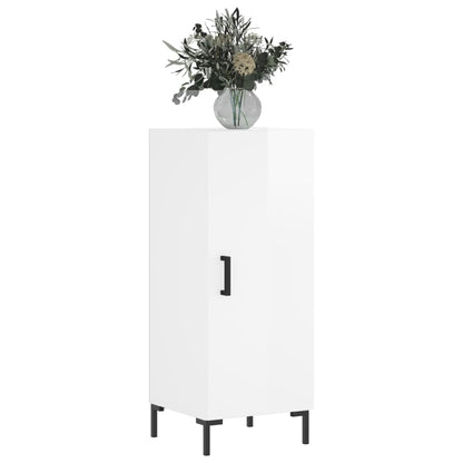 Sideboard Hochglanz-Weiß 34,5x34x90 cm Holzwerkstoff