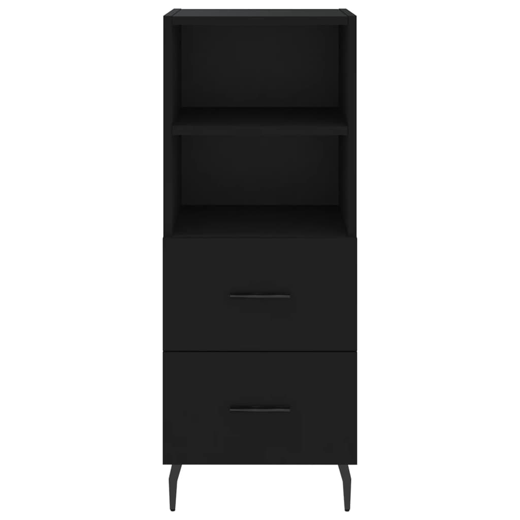 vidaXL Sideboard Schwarz 34,5x34x90 cm Holzwerkstoff