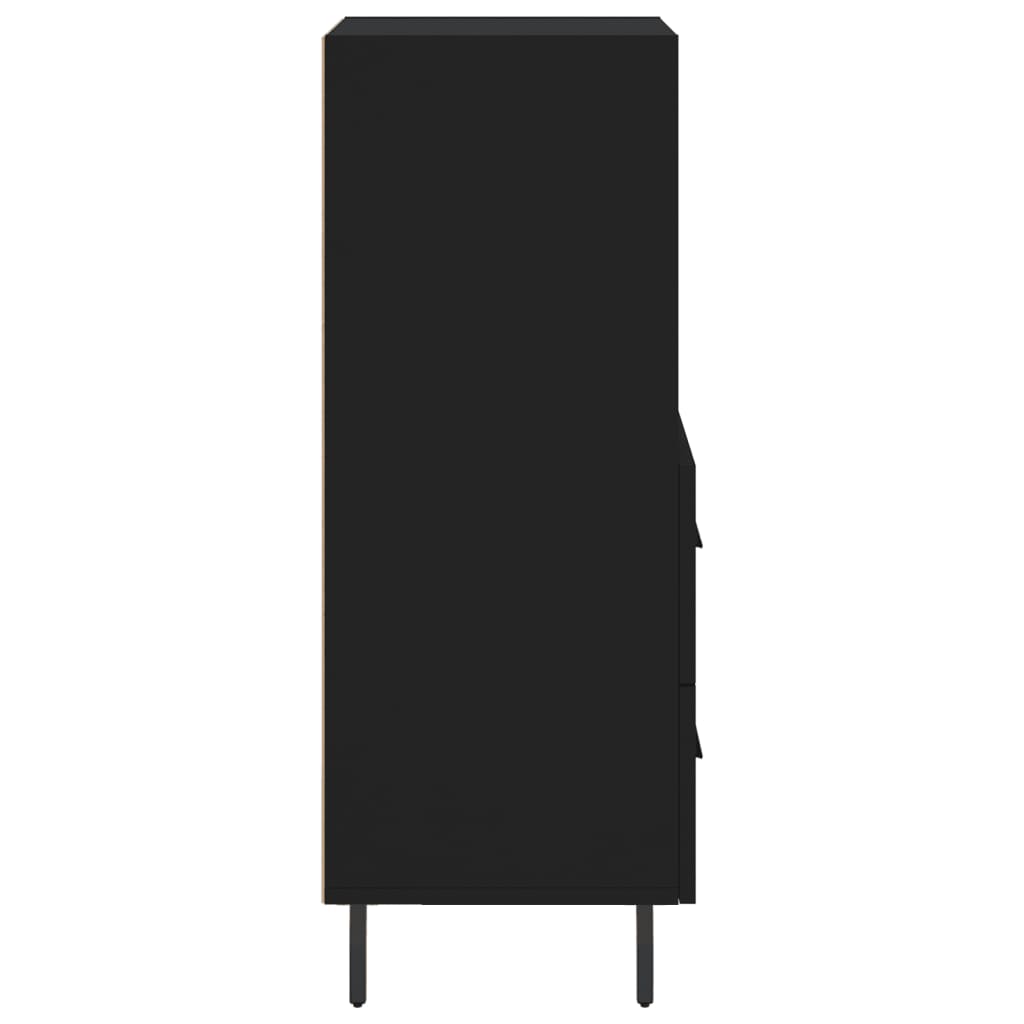 vidaXL Sideboard Schwarz 34,5x34x90 cm Holzwerkstoff