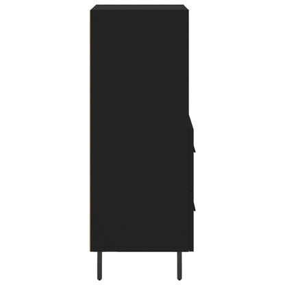 vidaXL Sideboard Schwarz 34,5x34x90 cm Holzwerkstoff