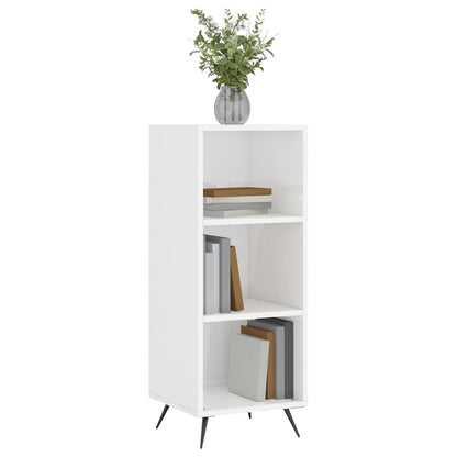 vidaXL Regalschrank Hochglanz-Weiß 34,5x32,5x90 cm Holzwerkstoff