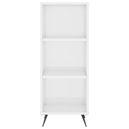 vidaXL Regalschrank Hochglanz-Weiß 34,5x32,5x90 cm Holzwerkstoff