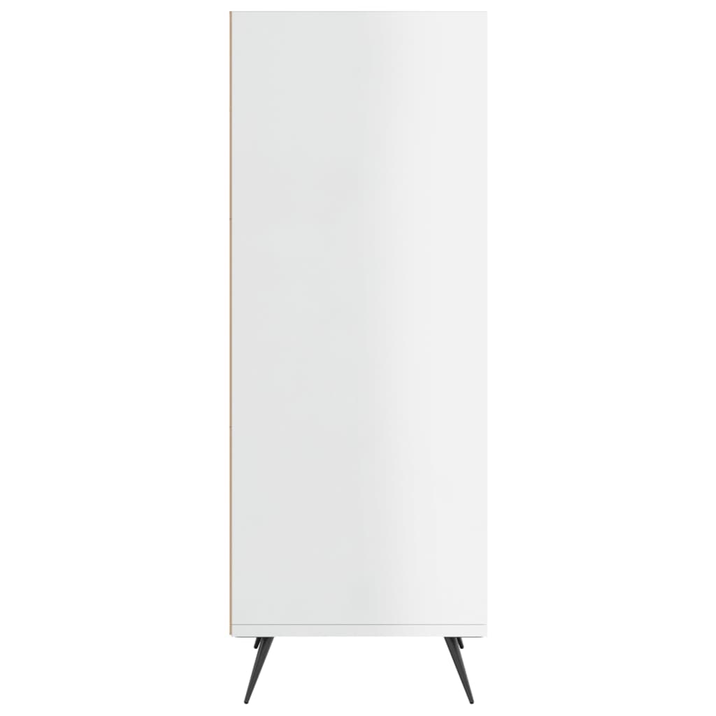 vidaXL Regalschrank Hochglanz-Weiß 34,5x32,5x90 cm Holzwerkstoff