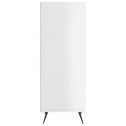 vidaXL Regalschrank Hochglanz-Weiß 34,5x32,5x90 cm Holzwerkstoff