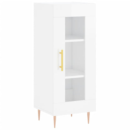 vidaXL Buffet haut brillant blanc 34,5x34x90 cm Bois d'ingénierie