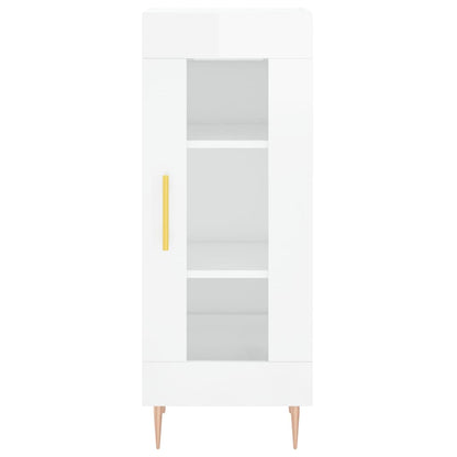vidaXL Buffet haut brillant blanc 34,5x34x90 cm Bois d'ingénierie
