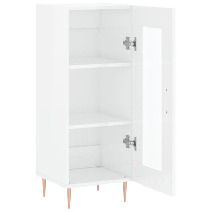 vidaXL Buffet haut brillant blanc 34,5x34x90 cm Bois d'ingénierie