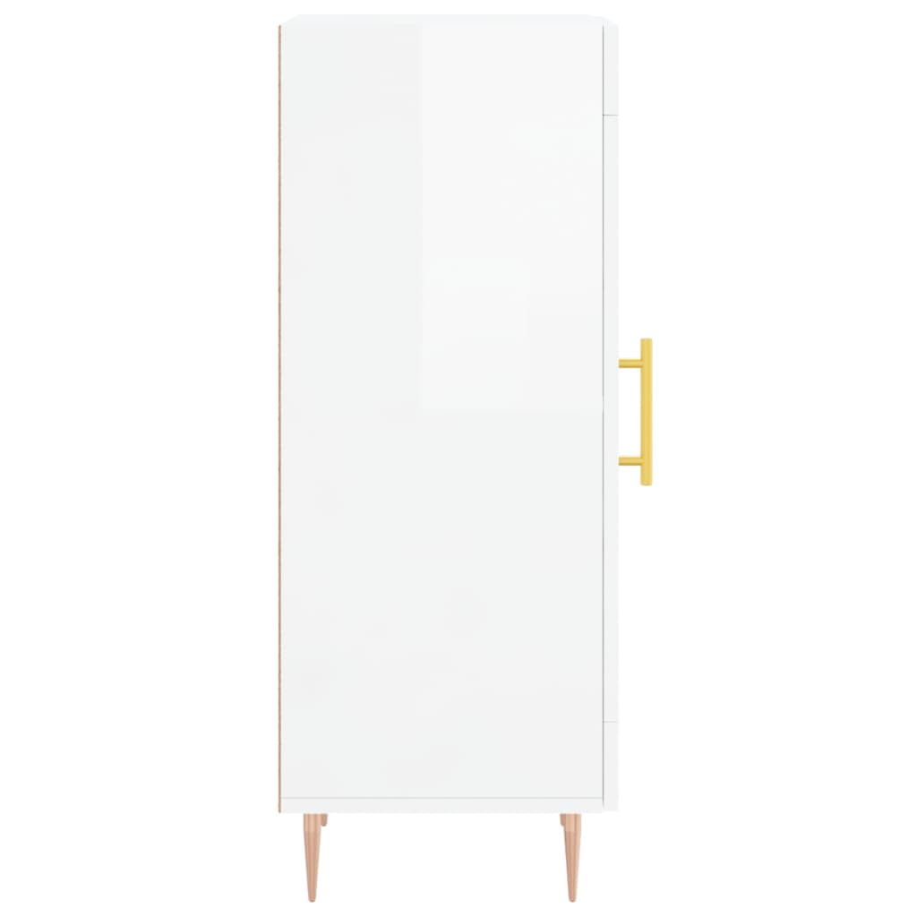 vidaXL Buffet haut brillant blanc 34,5x34x90 cm Bois d'ingénierie