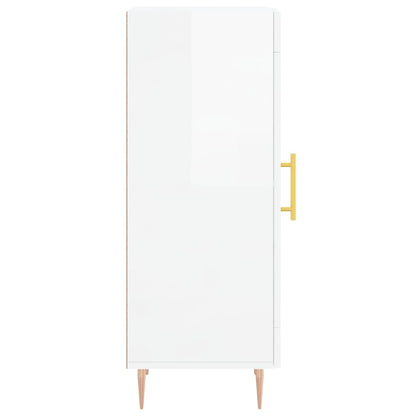 vidaXL Buffet haut brillant blanc 34,5x34x90 cm Bois d'ingénierie