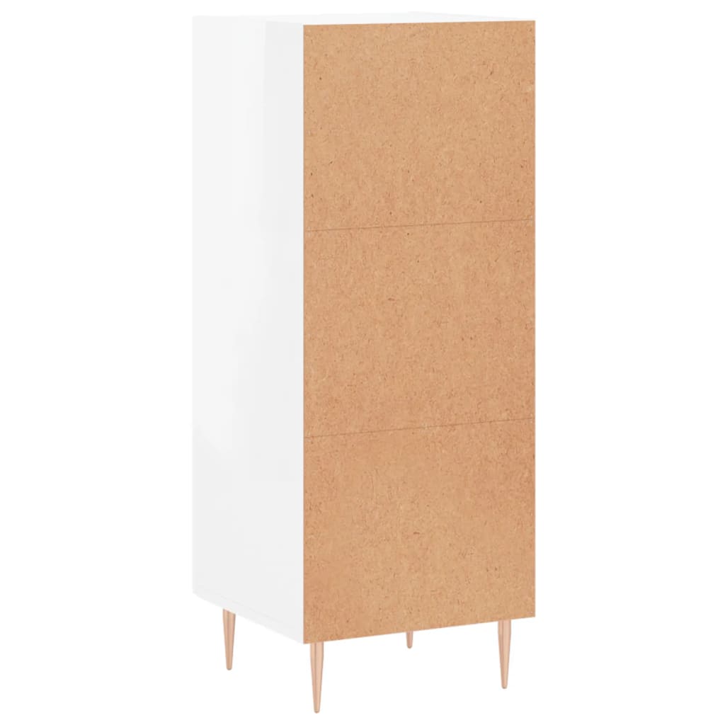 vidaXL Buffet haut brillant blanc 34,5x34x90 cm Bois d'ingénierie