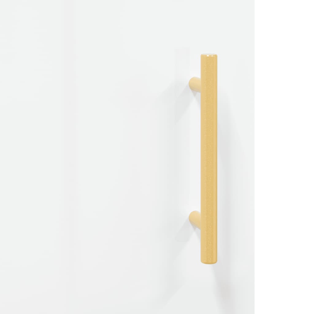 vidaXL Buffet haut brillant blanc 34,5x34x90 cm Bois d'ingénierie