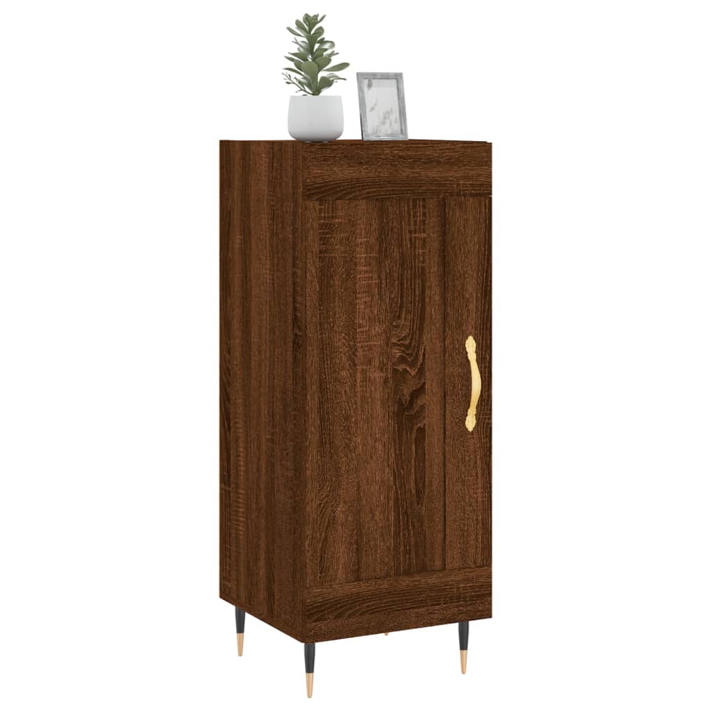 Sideboard Braun Eichen-Optik 34,5x34x90 cm Holzwerkstoff