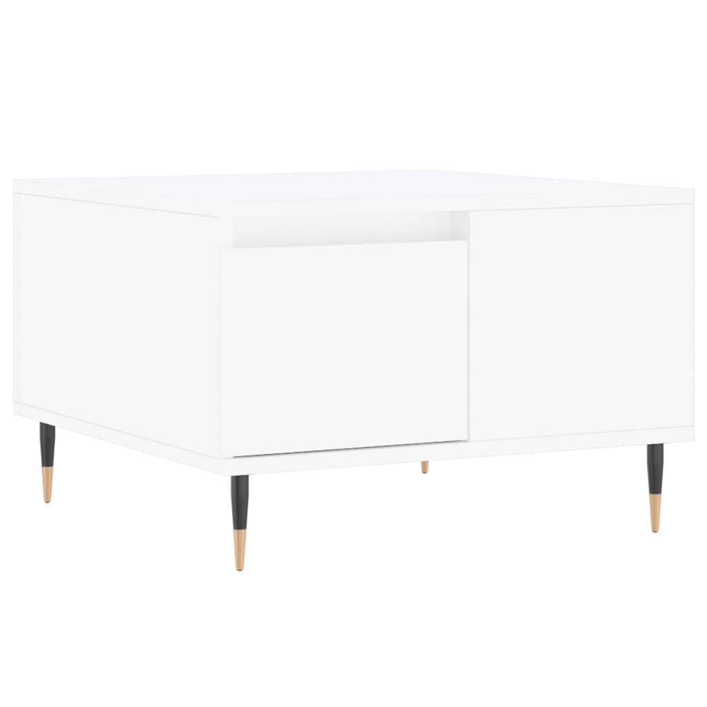 vidaXL Couchtisch Weiß 55x55x36,5 cm Holzwerkstoff