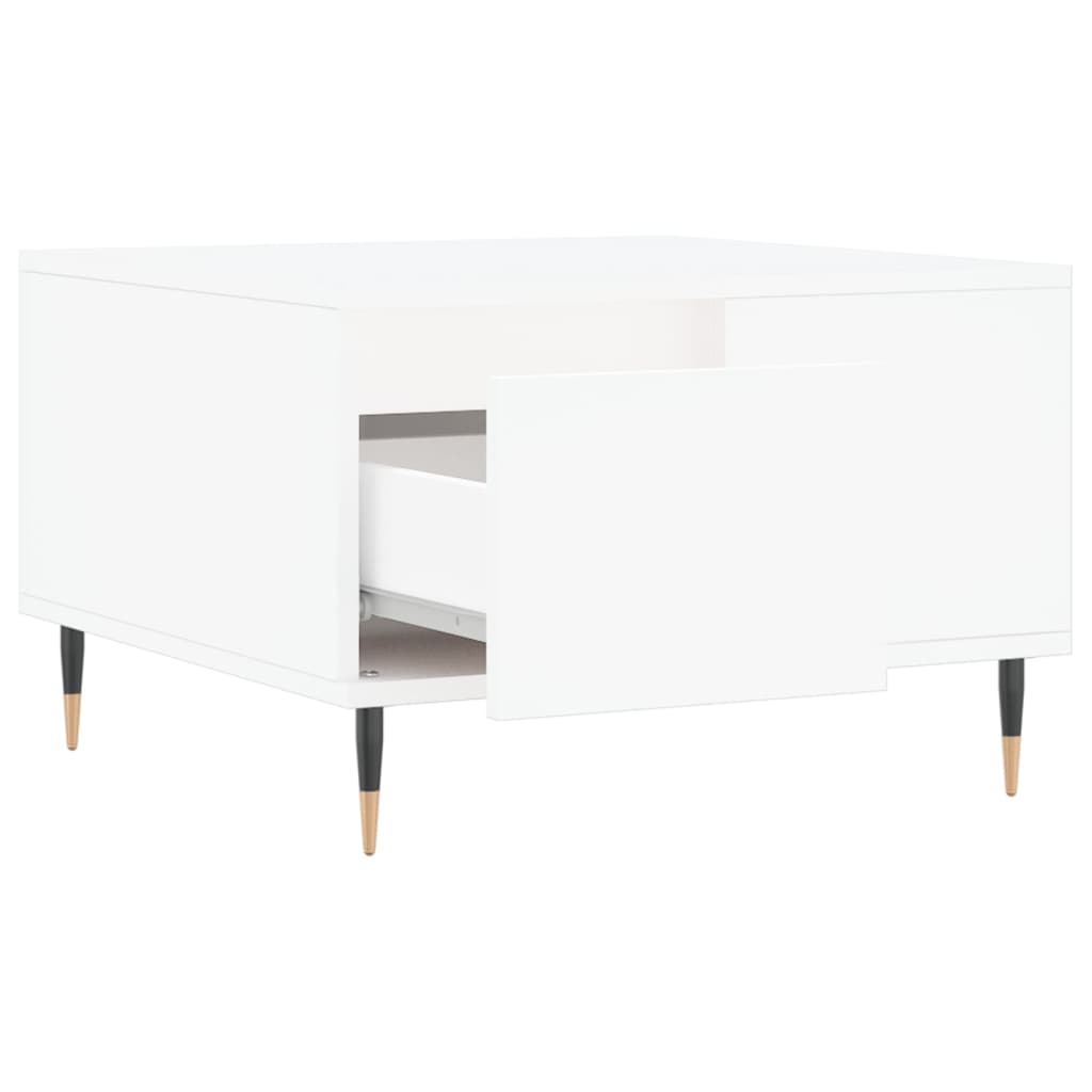 vidaXL Couchtisch Weiß 55x55x36,5 cm Holzwerkstoff