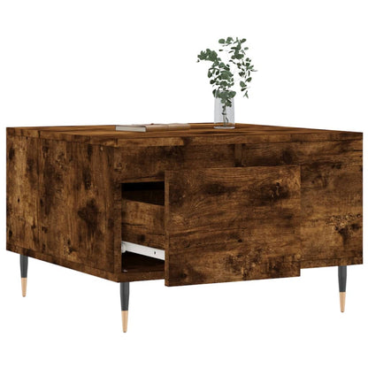 vidaXL Couchtisch Räuchereiche 55x55x36,5 cm Holzwerkstoff