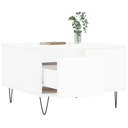 vidaXL Couchtisch Weiß 55x55x36,5 cm Holzwerkstoff