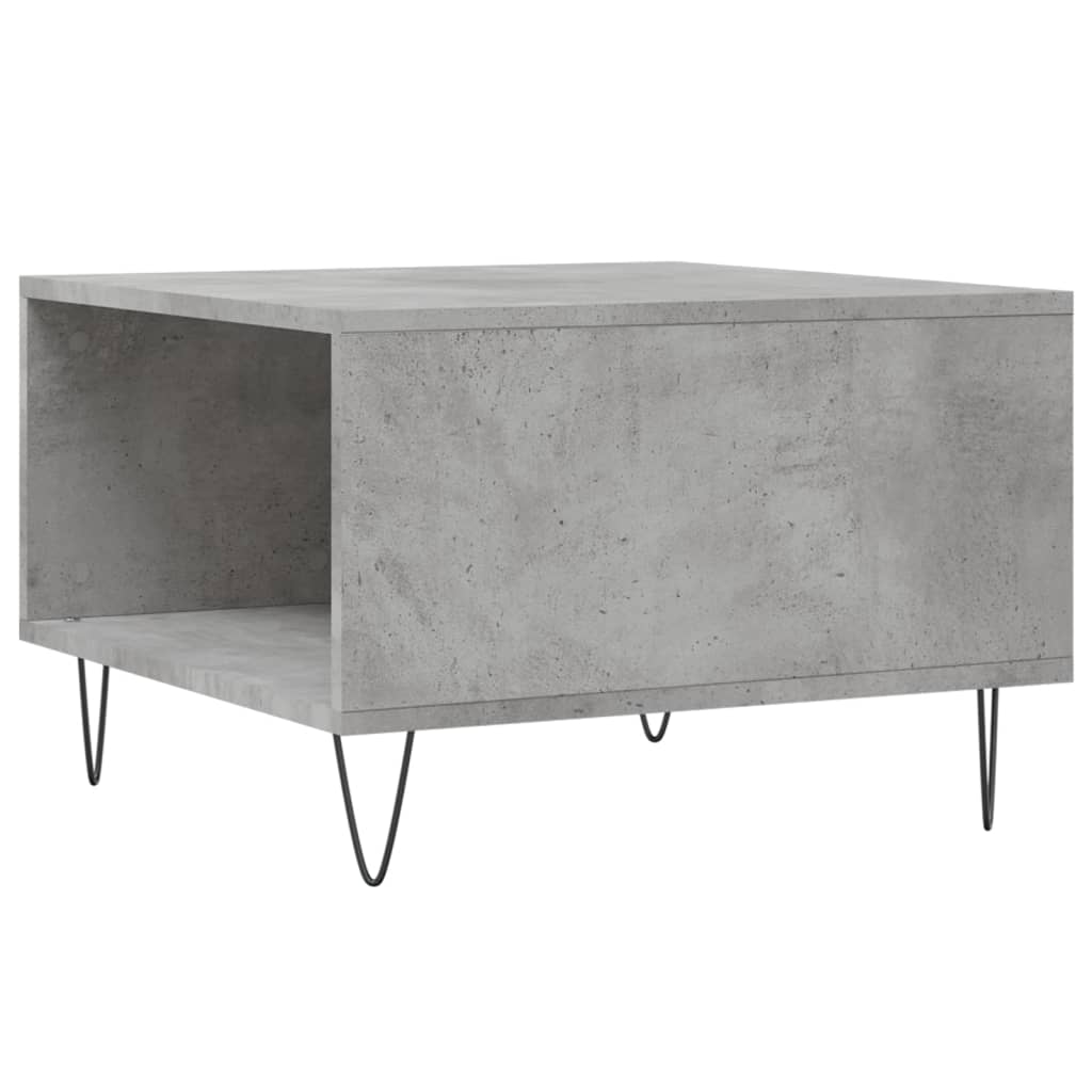 vidaXL Couchtisch Betongrau 55x55x36,5 cm Holzwerkstoff