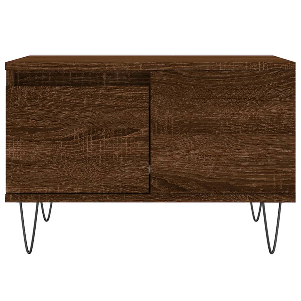 vidaXL Couchtisch Braun Eichen-Optik 55x55x36,5 cm Holzwerkstoff