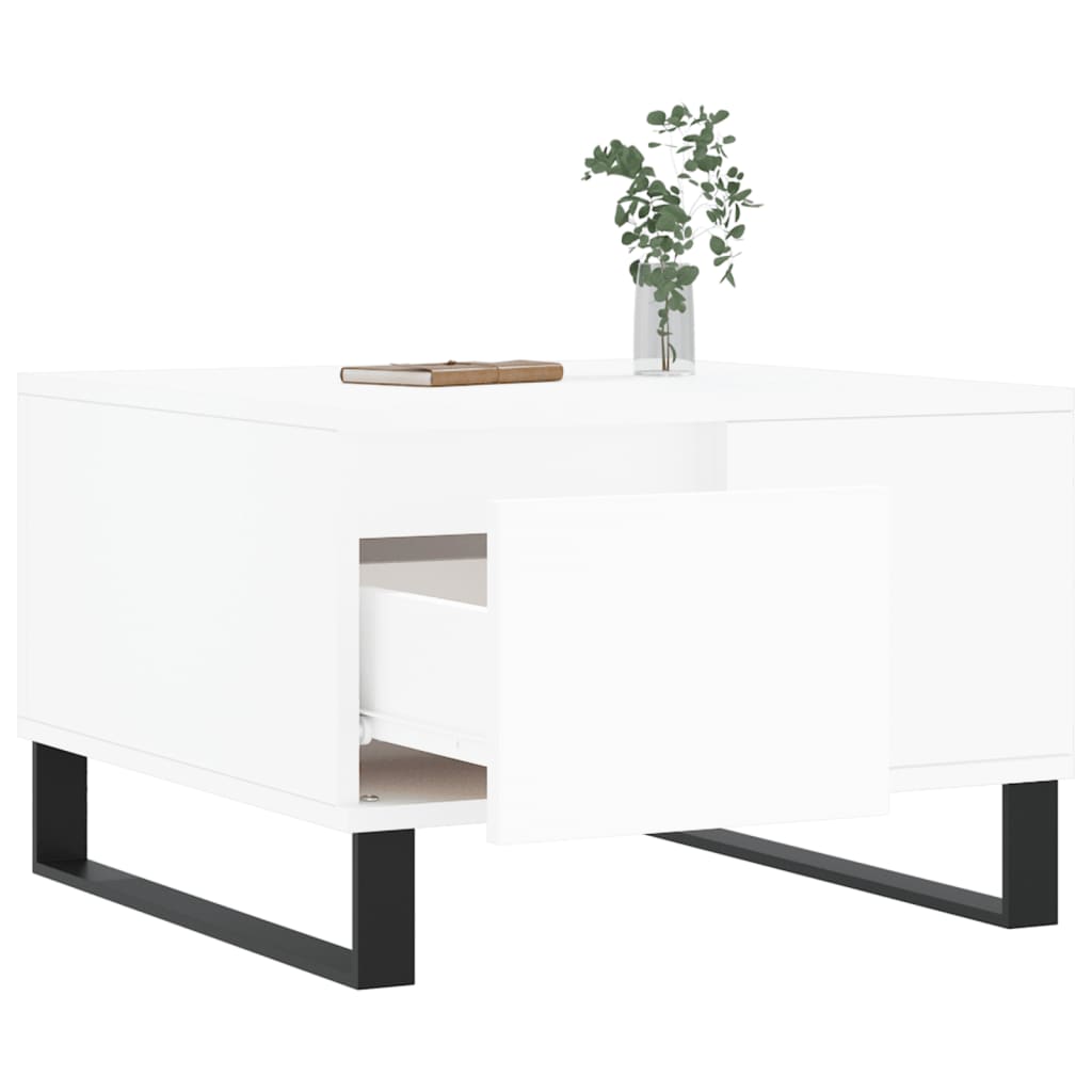 vidaXL Couchtisch Weiß 55x55x36,5 cm Holzwerkstoff