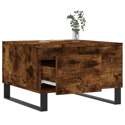 vidaXL Couchtisch Räuchereiche 55x55x36,5 cm Holzwerkstoff