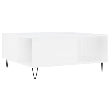 vidaXL Couchtisch Weiß 80x80x36,5 cm Holzwerkstoff