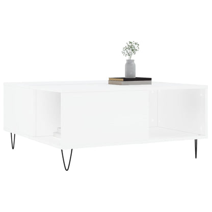 vidaXL Couchtisch Weiß 80x80x36,5 cm Holzwerkstoff
