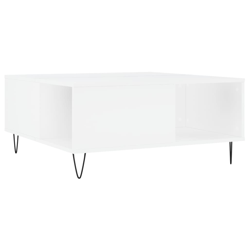 vidaXL Couchtisch Weiß 80x80x36,5 cm Holzwerkstoff