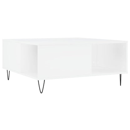 vidaXL Couchtisch Weiß 80x80x36,5 cm Holzwerkstoff