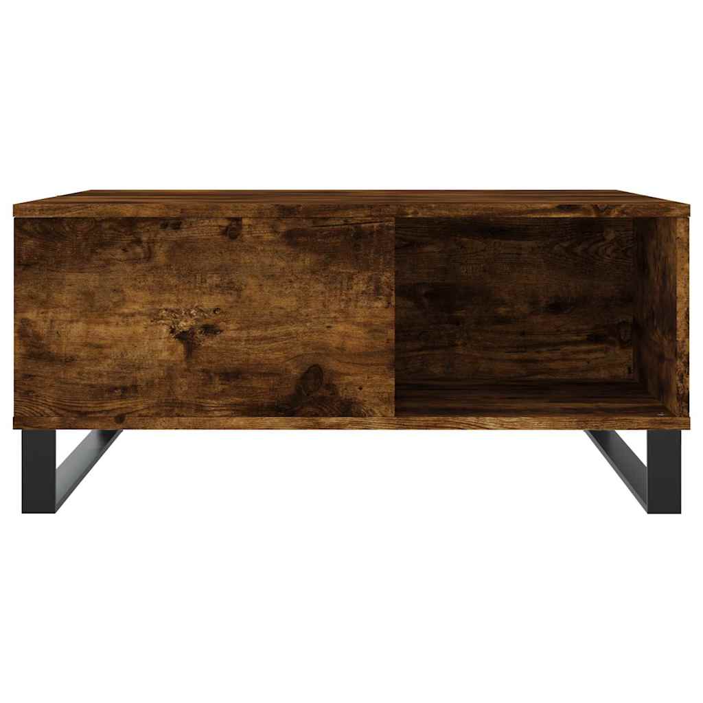 vidaXL Couchtisch Räuchereiche 80x80x36,5 cm Holzwerkstoff