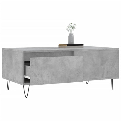 vidaXL Couchtisch Betongrau 90x50x36,5 cm Holzwerkstoff