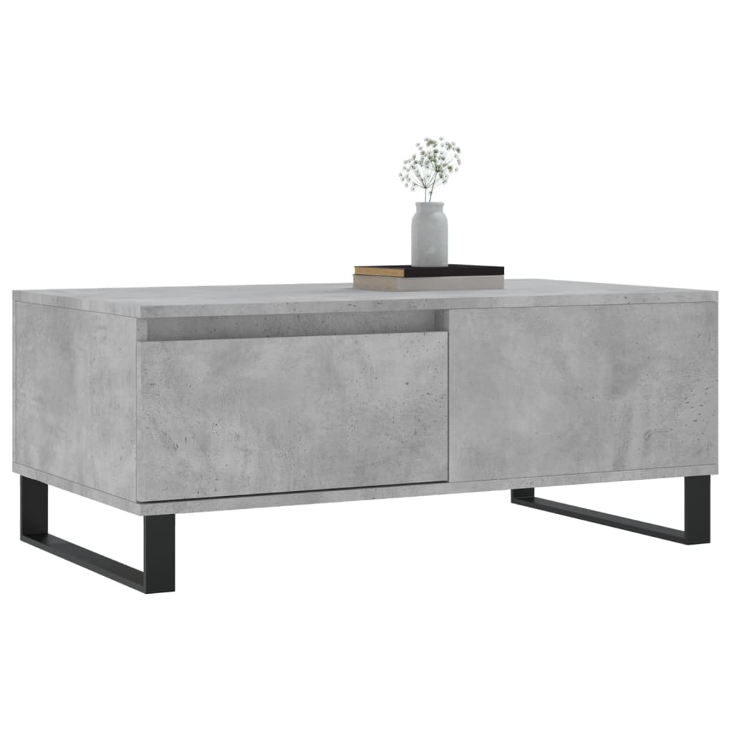 vidaXL Couchtisch Betongrau 90x50x36,5 cm Holzwerkstoff