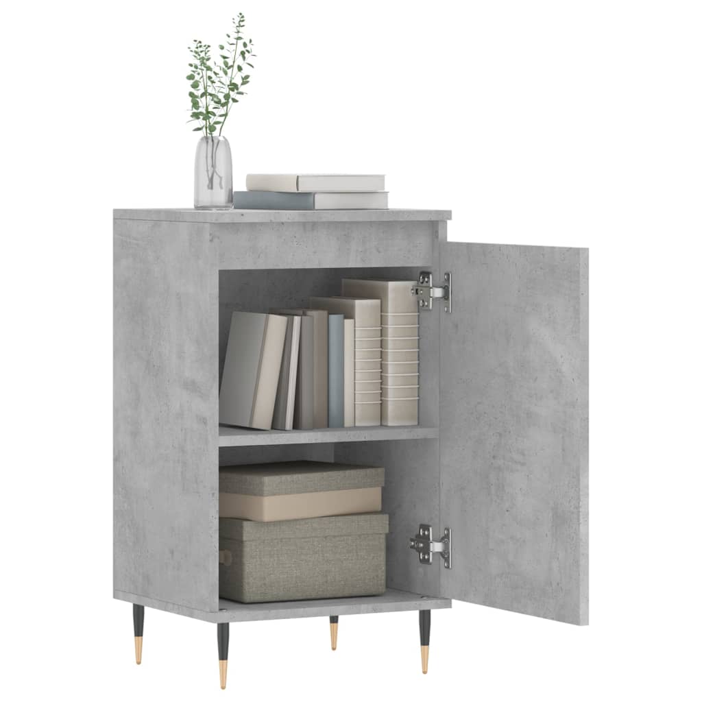 vidaXL Commodes 2 pcs Gris béton 40x35x70 cm Bois d'ingénierie