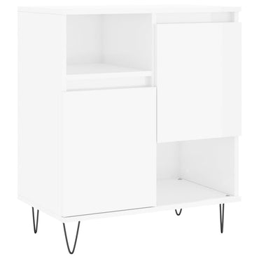 vidaXL Buffet haut brillant blanc 60x35x70 cm Bois d'ingénierie
