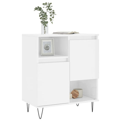vidaXL Buffet haut brillant blanc 60x35x70 cm Bois d'ingénierie