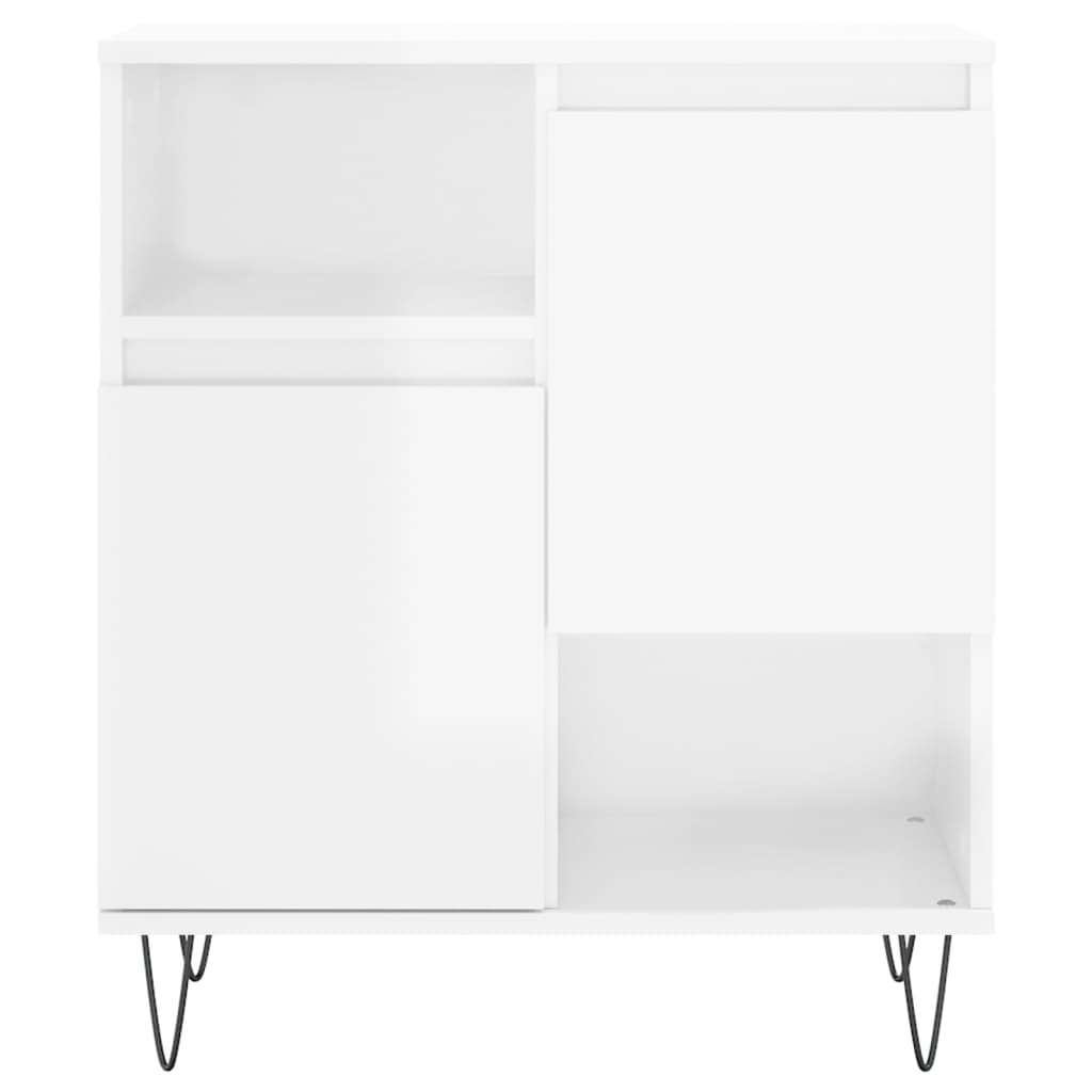 vidaXL Buffet haut brillant blanc 60x35x70 cm Bois d'ingénierie