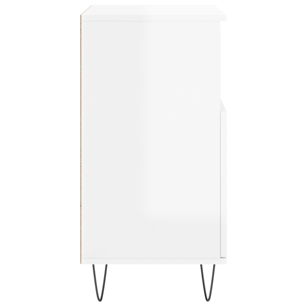 vidaXL Buffet haut brillant blanc 60x35x70 cm Bois d'ingénierie