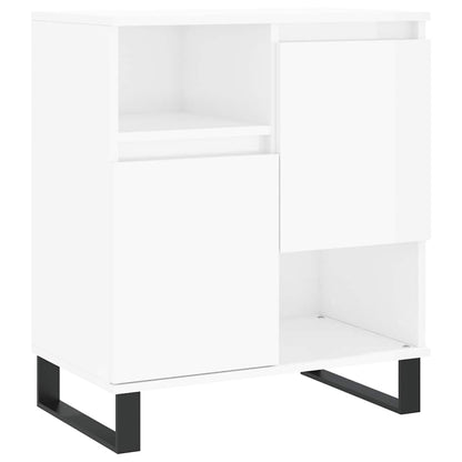 vidaXL Buffet haut brillant blanc 60x35x70 cm Bois d'ingénierie
