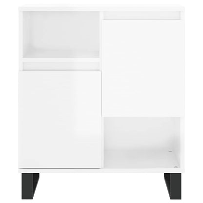 vidaXL Buffet haut brillant blanc 60x35x70 cm Bois d'ingénierie